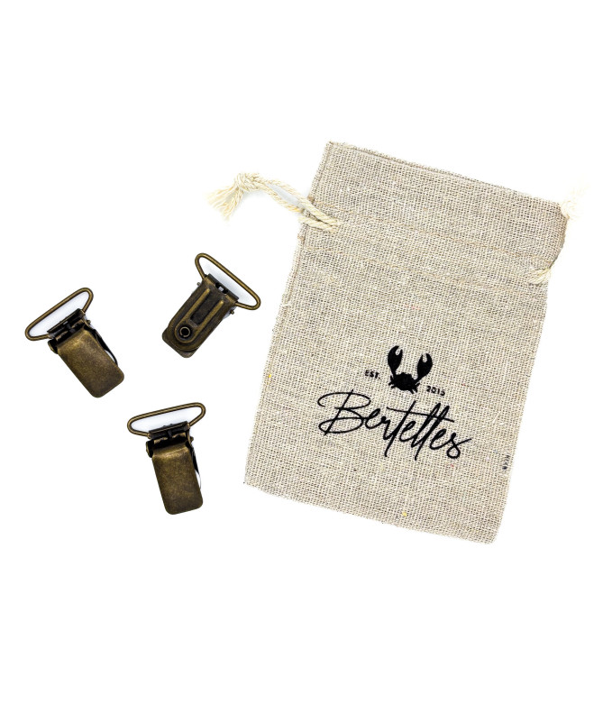 Pinces bretelles vieux bronze 25mm