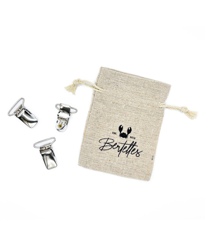 Pinces bretelles argent nickel 25mm