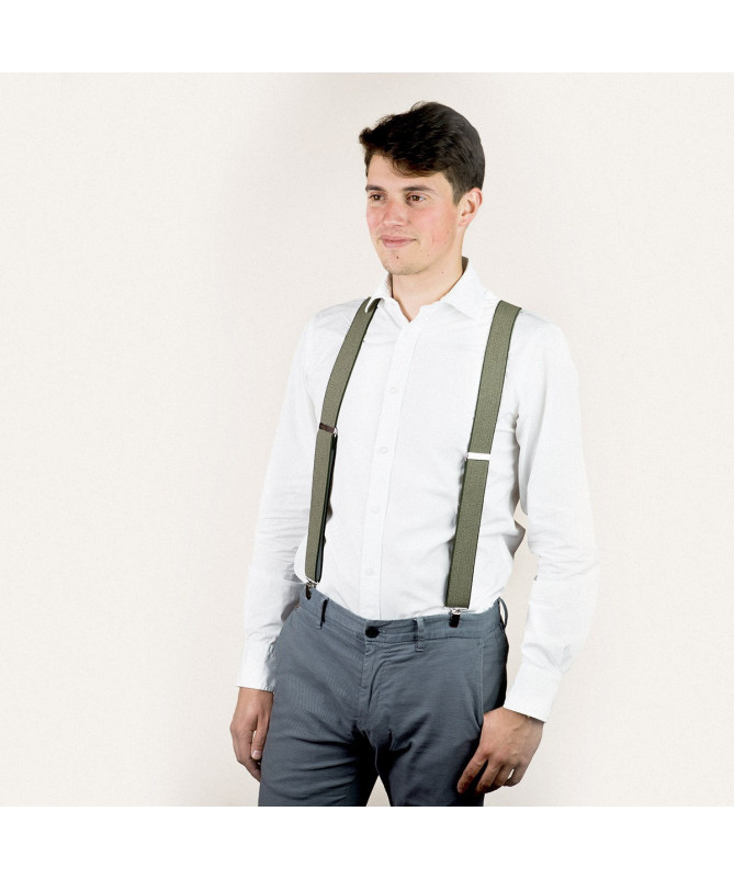 Bretelles larges à pinces - Tweed