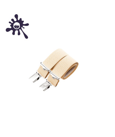 Thin "kids" braces / suspenders - Beige