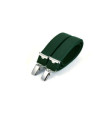 Thin clip-on braces / suspenders – Textured bottle green