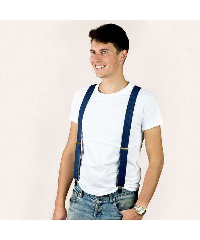 Bretelles larges à pinces - Denim
