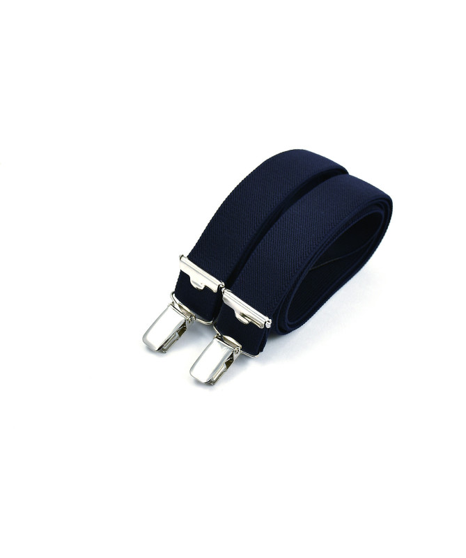 Thin clip-on men's braces / suspenders – Armada navy