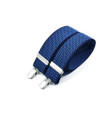 Bretelles homme larges à pinces - micro motif bleu sur fond navy - Bertelles