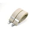 bretelles élastiques larges pour homme à pinces écru beige chiné