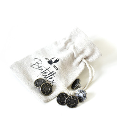 Set of 6 Denim buttons for Superior