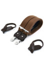 Superior thin men's braces / suspenders – Chestnut – Bertelles