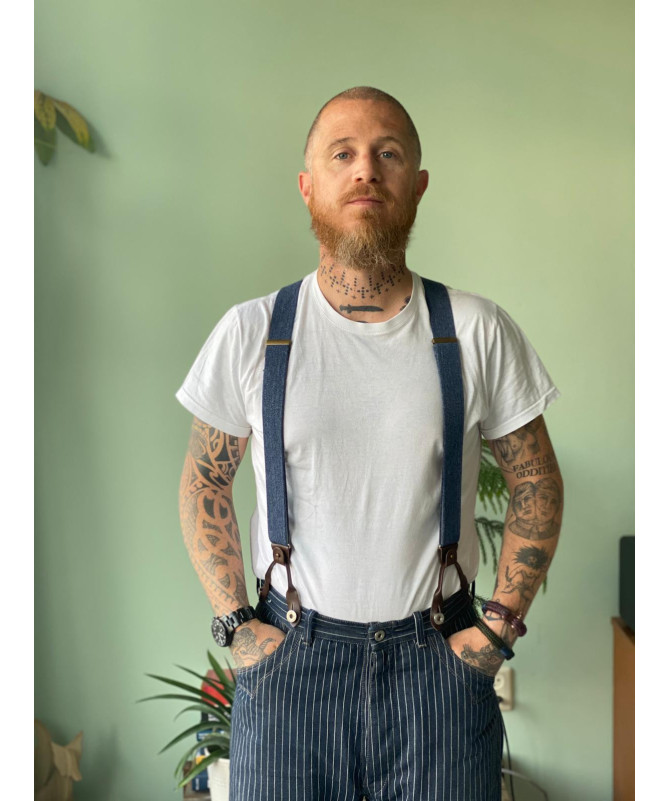 Bretelles homme larges Superior - Denim - Bertelles