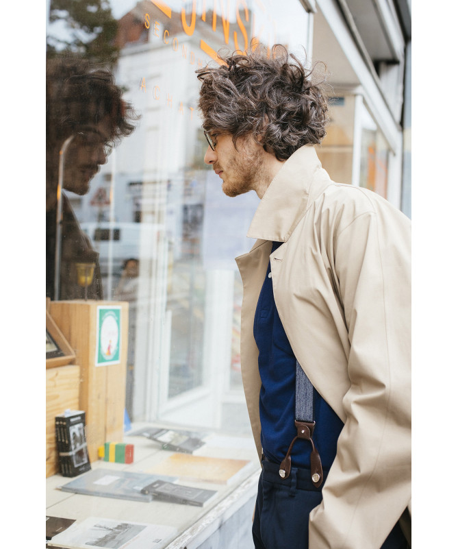 Bretelles larges Superior - Chevron bleu marine