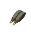 Thin clip-on men's braces / suspenders – Forest tweed