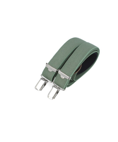 Thin clip-on men's braces / suspenders – Sage