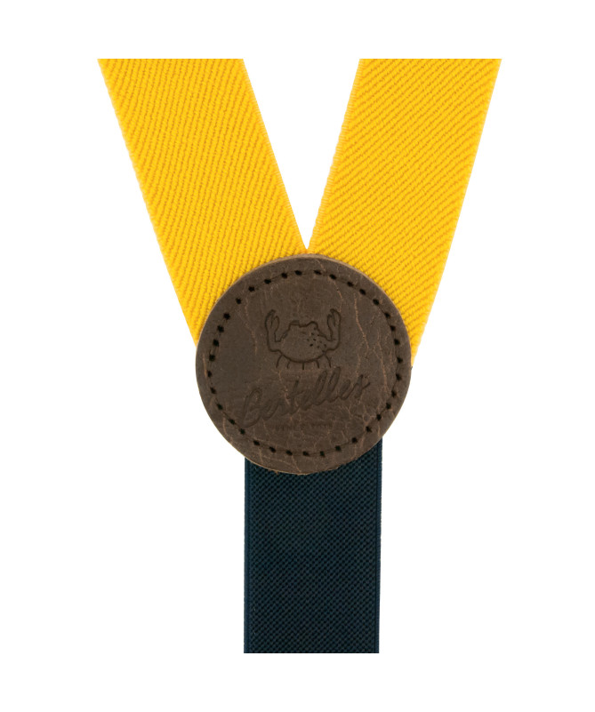 Thin clip-on men's braces / suspenders – Yellow